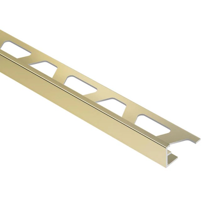 SCHLUTER SYSTEMS .375 IN. W X 98.5 IN. L SATIN BRASS ANODIZED ALUMINUM MODEL #A100AM